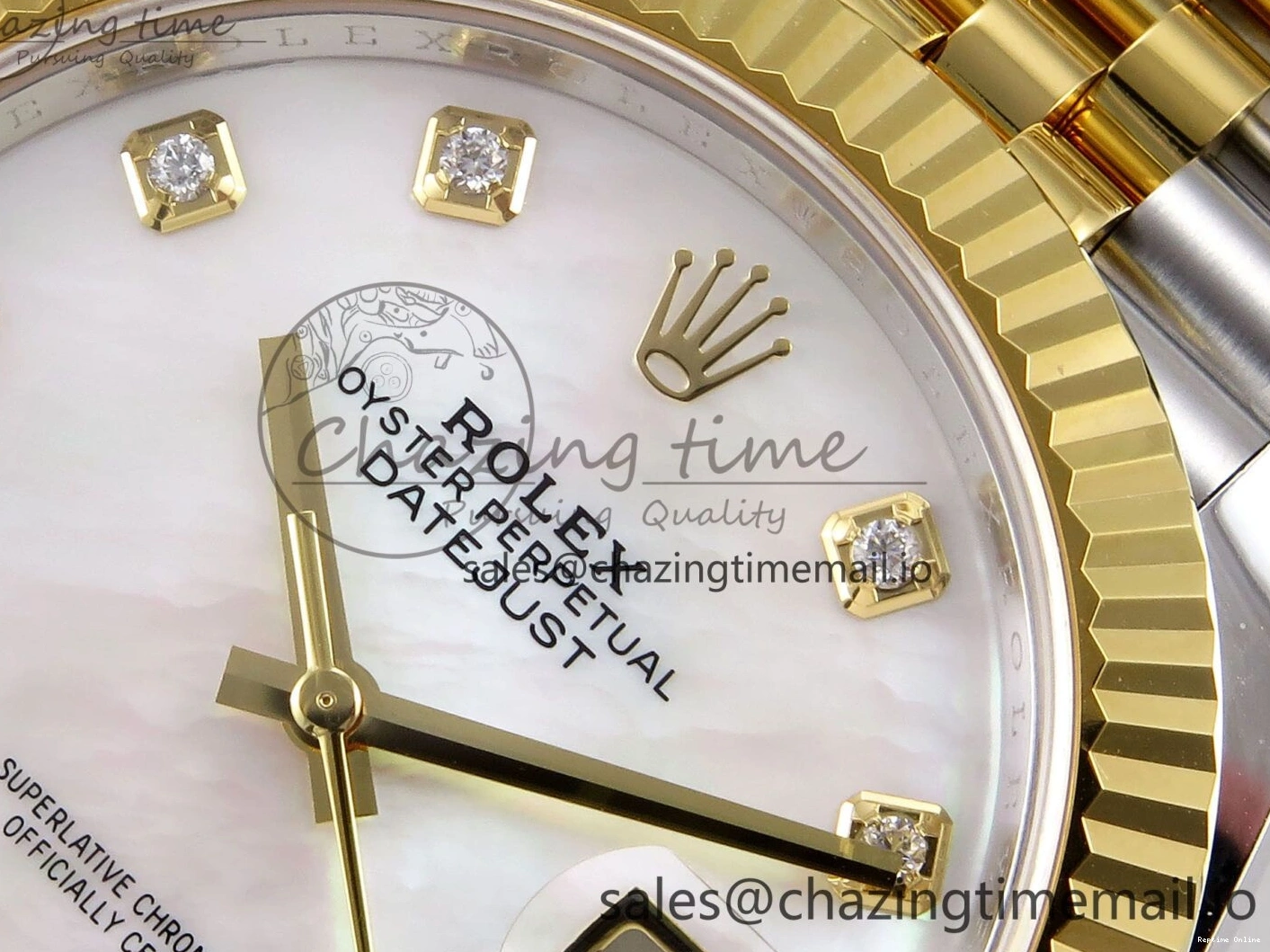 0108 EyeCatching DateJust 41 SS YG ARF 1:1 Best Edition 904L Steel White MOP Dial on Jubilee Bracelet SH3235 (Gain Weight) 1222